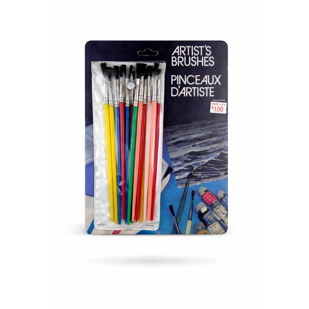 Vintage 1984 Action Industries Artist Brushes 20 Piece Set Multicolor‎ 33446